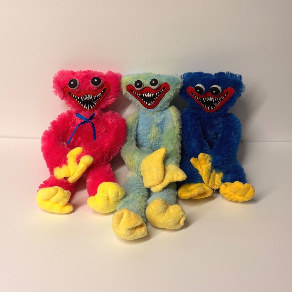 Poppy Playtime Plush Lot Huggy Wuggy Kissy Missy Blue Pink Tie Dye Horror Game